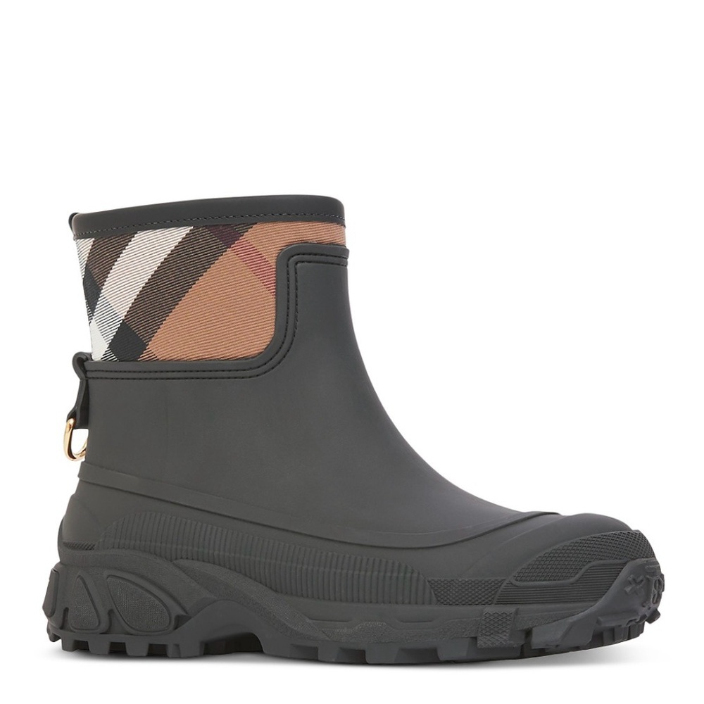 BURBERRY RAIN RUBBER BOOTS BIRCH BROWN RYAN NIB WOMENS SIZE 37 7